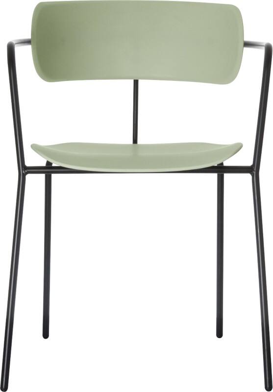 Chaises visiteur meet powered by PAPERFLOW Plastique Accoudoirs fixes Vert BISTRO  4 Unités