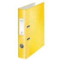 Classeur à levier Leitz 180° WOW A4 50 mm Jaune 2 anneaux 1006 Carton laminé Portrait
