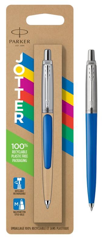 Parker Jotter Balpen Blauw Medium 0.5 mm Navulbaar