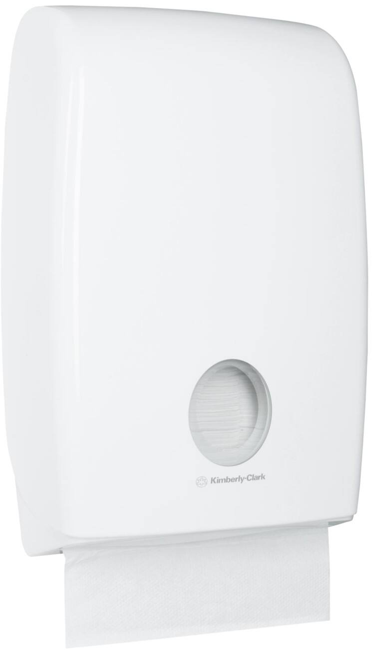 AQUARIUS Handdoekdispenser muurbevestiging U7023 Kunststof Wit 29.4 x 45.1 x 12 cm