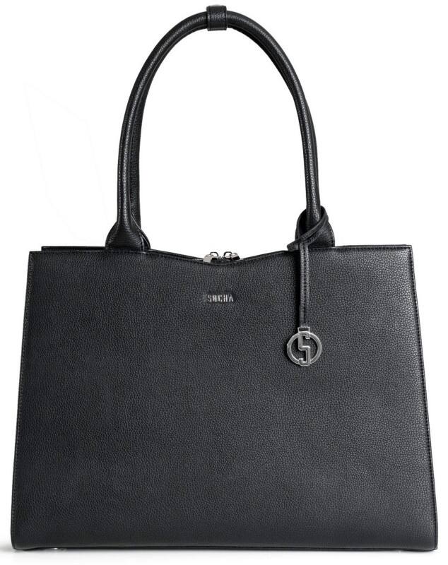 Sac pour ordinateur portable SOCHA Straight Line Black 15,6" 42 x 13 x 31,5 cm Cuir synthétique Noir