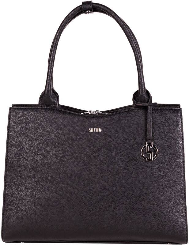 Sac pour ordinateur portable SOCHA Deep Black Midi 13,3" 36 x 12 x 29 cm Cuir synthétique Noir