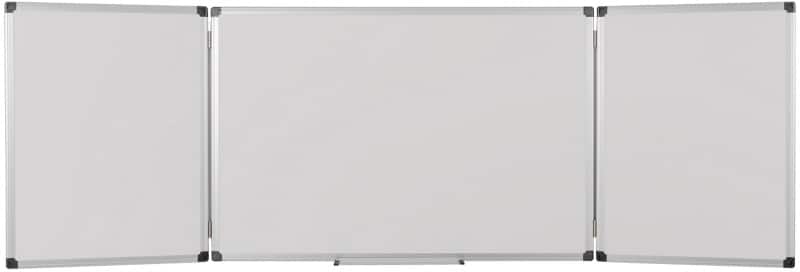 Tableau blanc pliant Bi-Office Earth Magnétique Double face 120 (L) x 90 (H) cm Blanc