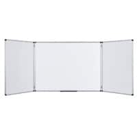 Tableau blanc pliant Bi-Office Maya Magnétique Acier Laqué Double face 90 (L) x 60 (H) cm