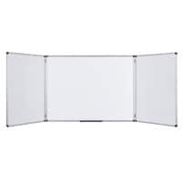 Tableau blanc pliable Bi-Office Magnétique Acier laqué Double 90 x 60 cm (l x h)