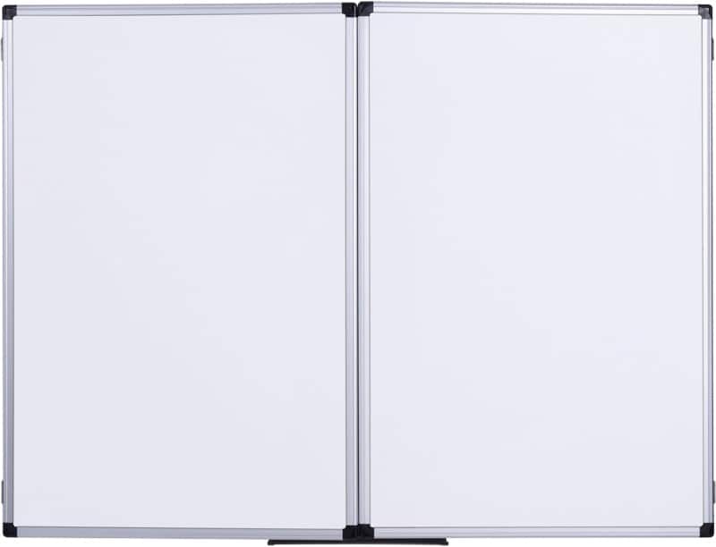 Bi-Office Vouwbaar whiteboard Wandmontage Magnetisch Keramiek Dubbel 90 (B) x 60 (H) cm