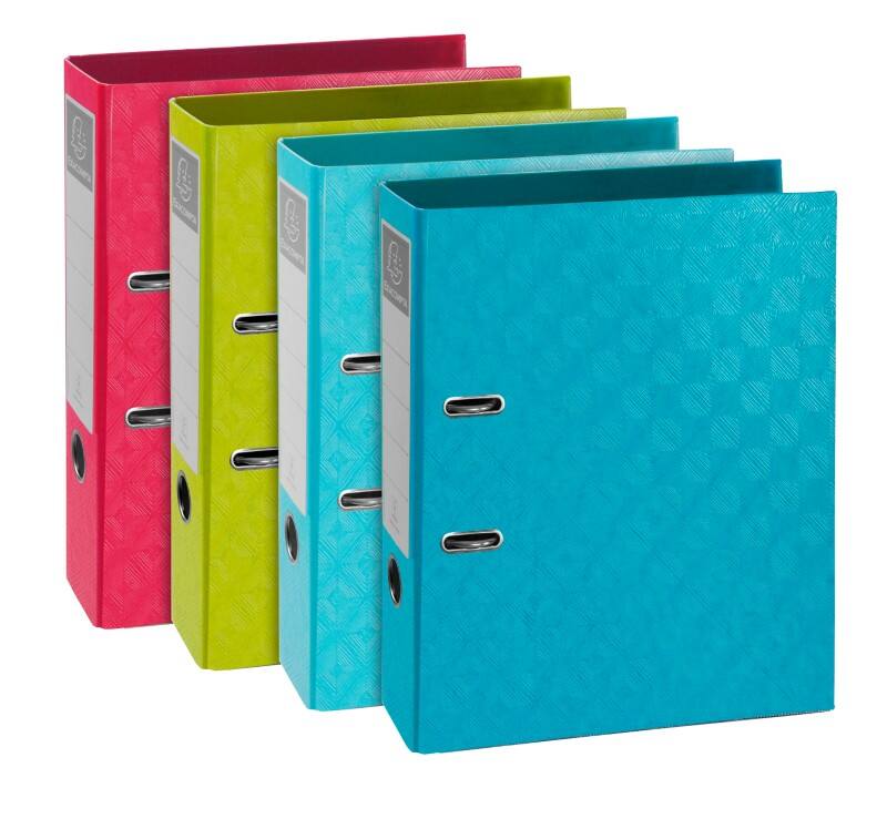 Exacompta Breed Classeur A4 70 mm Kleurenassortiment 2 Ringen 1928 Karton Glanzend Staand 10 Stuks