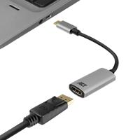 Adaptateur USB-C vers Display Port ACT AC7030 1 x USB C mâle vers 1 x DisplayPort femelle 0,15 m Gris