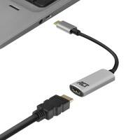 Adaptateur HDMI ACT AC7010 USB-C mâle vers HDMI femelle 0,12 m Gris