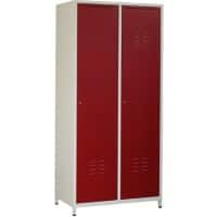 Vestiaire Gris, rouge Porte double