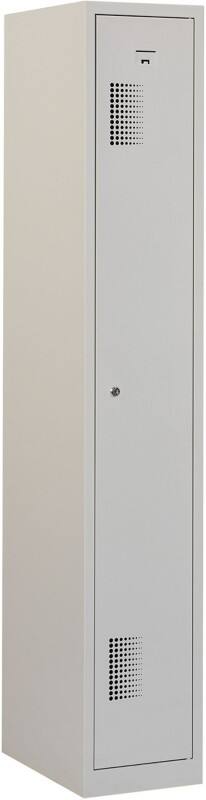 Vestiaire Ceha Métal 1 porte 1 colonne Serrure de sécurité 300 x 500 x 1800 mm Gris