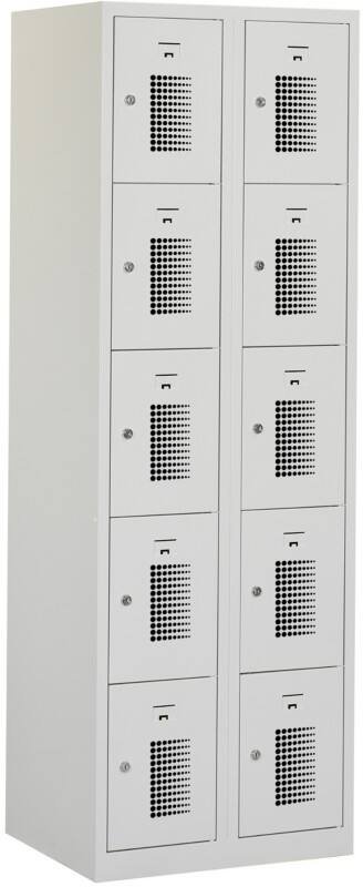 Ceha Metaal Locker 10 Deuren Cilinderslot 600 x 500 x 1.800 mm Grijs