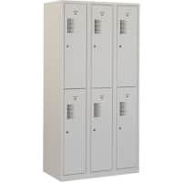 Vestiaire NH 180-3.6 Gris 3 Portes 6 colonnes Serrure cylindre