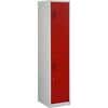 Vestiaire NHT 180-1.2 Gris, rouge 2 Portes 1 colonne 40 cm Serrure cylindre