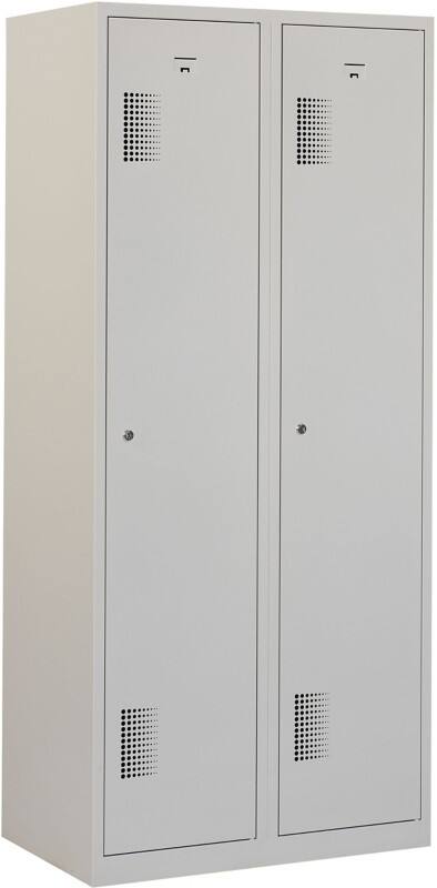 Vestiaire Ceha Métal 1 porte 2 colonnes Serrure de sécurité 800 x 500 x 1800 mm Gris