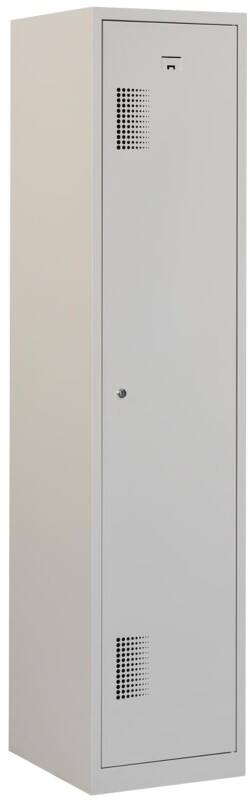 Vestiaire Ceha Métal 1 porte 1 colonne Serrure à cylindre 400 x 500 x 1800 mm Gris