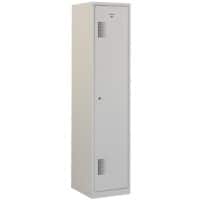 Vestiaire Ceha Métal 1 porte 1 colonne Serrure à cylindre 400 x 500 x 1800 mm Gris