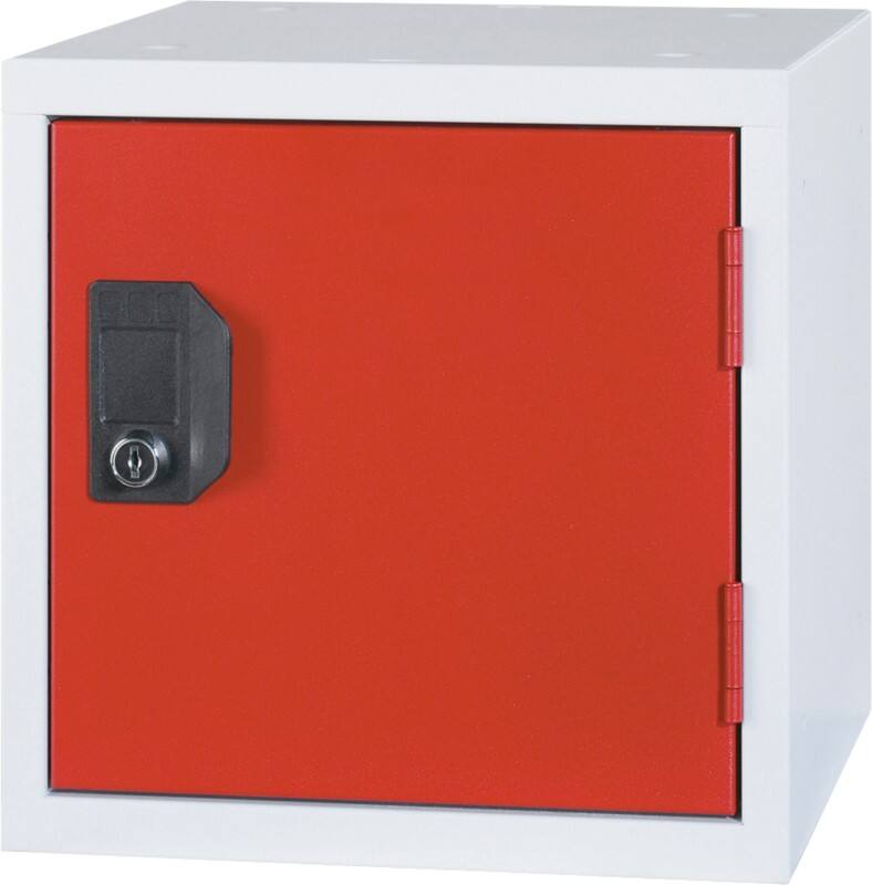 Ceha Metaal Kluisje 1 Deur Cilinderslot 450 x 450 x 450 mm Grijs, rood