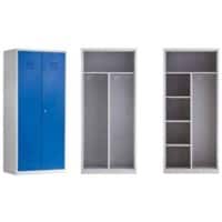 Ceha Metaal Garderobe 2 Deuren Cilinderslot 800 x 500 x 1.800 mm Blauw, grijs