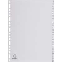 Intercalaires Exacompta 1726E A4 26 intercalaires Perforé Polypropylène A - Z Gris 20 Unités