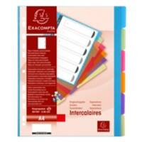 Intercalaires Exacompta Chromaline Vierge A4 Assortiment 6 intercalaires Polypropylène 11 Perforations 3606E 25 Unités