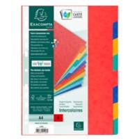 Intercalaires Exacompta Genuine Premium Pressboard A4 Assortiment 8 intercalaires Carton pressé marbré 18 Perforations 1408E 25 Unités