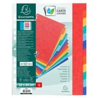 Exacompta Genuine Premium Pressboard 1 tot 12 Tabbladen 320 x 240 mm Kleurenassortiment 12 tabs Gewafeld karton 18 Gaten 7034E 5 Stuks