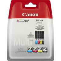 Canon CLI-551 Origineel Inktcartridge Zwart, cyaan, geel, magenta Multipack 4 Stuks