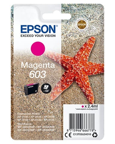 Epson 603 Origineel Inktcartridge C13T03U34010 Magenta