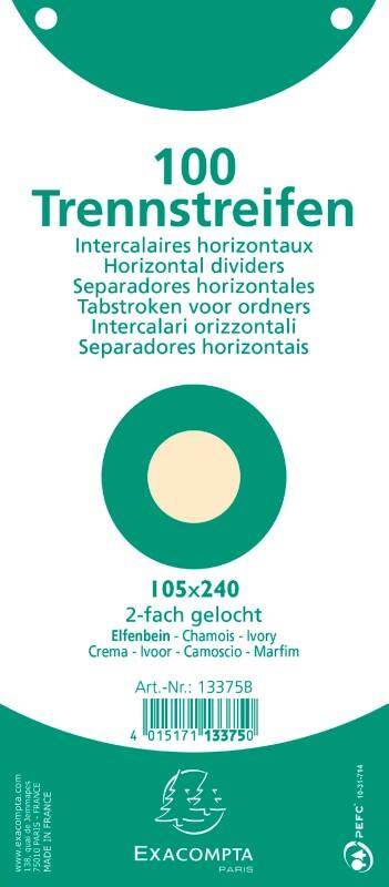 Intercalaires Exacompta Spécial Beige Carton 2 Perforations 13375B 1200 Unités