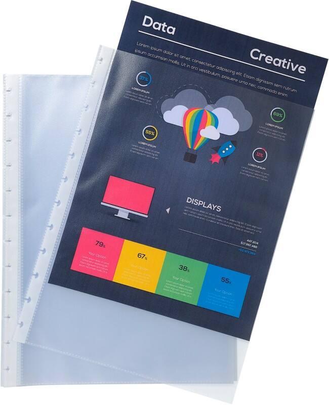 Pochettes amovibles Exacompta 86001E A4 Translucide 10 Pochettes 100 Unités