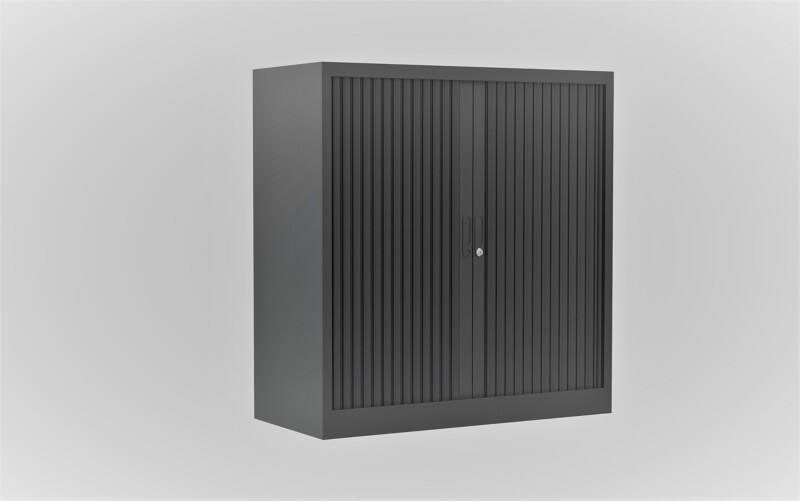 Armoire à portes coulissantes Ceha Métal 2 Étagères Verrouillable 1000 x 450 x 1050 mm Anthracite