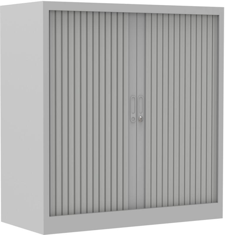 Armoire à portes coulissantes Ceha Métal 2 Étagères Verrouillable 1200 x 450 x 1050 mm Gris