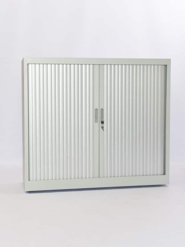 Ceha Roldeurkast Metaal 3 Planken Afsluitbaar 1.200 x 450 x 1.200 mm Zilver