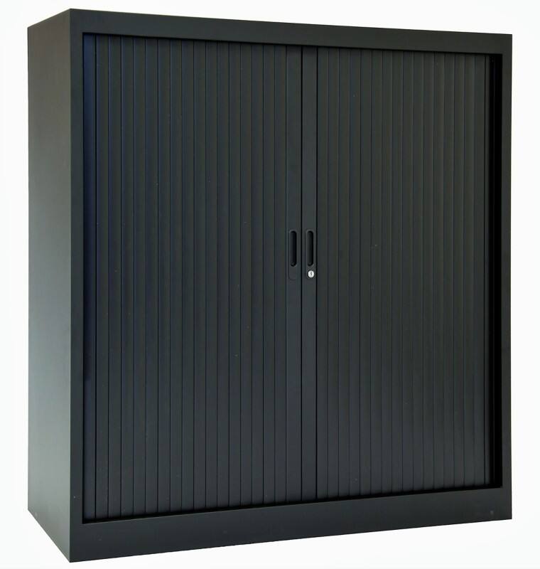 Armoire à portes coulissantes Ceha Métal 4 Étagères Verrouillable 1200 x 450 x 1350 mm Anthracite