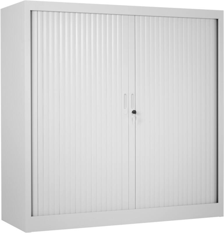 Ceha Roldeurkast Metaal 4 Planken Afsluitbaar 1.200 x 450 x 1.350 mm Grijs