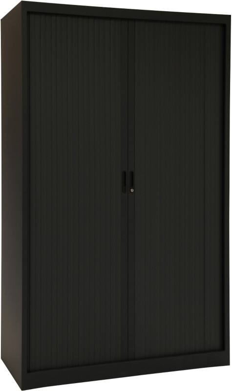Armoire à portes coulissantes Ceha Métal 4 Étagères Verrouillable 1200 x 450 x 1950 mm Noir