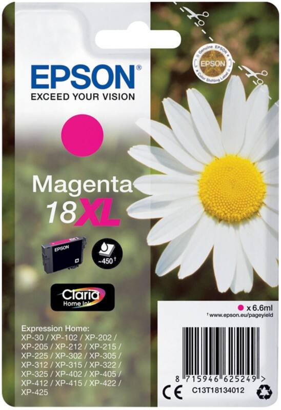 Epson 18XL Origineel Inktcartridge C13T18134012 Magenta