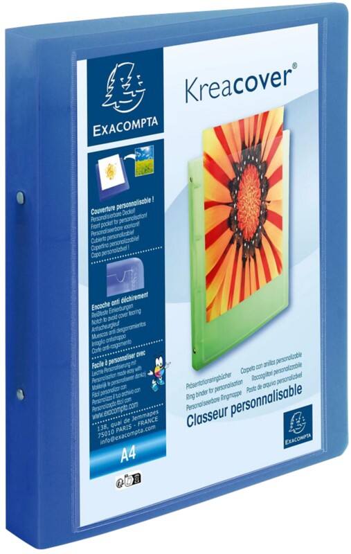 Classeur à anneaux Exacompta Kreacover 30 mm PP (Polypropylène) A4 2 Anneaux Assortiment 54869E 12 Unités