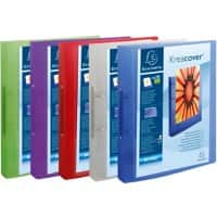 Classeur Exacompta 54769E Kreacover PP A4 2 anneaux 30 mm Assortiment 15 unités