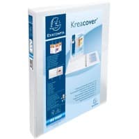 Classeur Exacompta 51820E Kreacover PP A4+ 2 anneaux 15 mm Blanc 10 unités