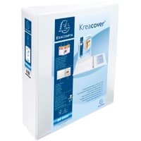 Classeur Exacompta 51824E Kreacover PP A4+ 2 anneaux 50 mm Blanc 10 unités