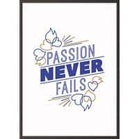 Paperflow Lijst met motiverende slogan "Passion Never Fails" 300 x 400 mm Kleurenassortiment