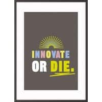 Paperflow Lijst met motiverende slogan "Innovate Or Die" 600 x 800 mm Kleurenassortiment