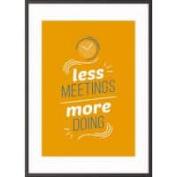 Paperflow Lijst met motiverende slogan "Less Meetings More Doings" 600 x 800 mm Kleurenassortiment
