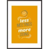 Paperflow Lijst met motiverende slogan "Less Meetings More Doings" 600 x 800 mm Kleurenassortiment