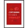 Paperflow Lijst met motiverende slogan "Complaining Is Not A Strategy" 400 x 500 mm Kleurenassortiment