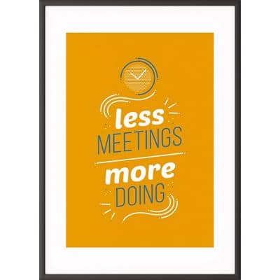 Paperflow Lijst met motiverende slogan "Less Meetings More Doings" 420 x 594 mm Kleurenassortiment