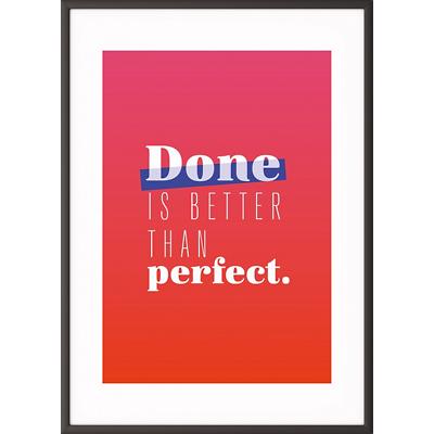 Paperflow Lijst met motiverende slogan "Done Is Better Than Perfect" 500 x 700 mm Kleurenassortiment
