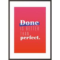 Paperflow Lijst met motiverende slogan "Done Is Better Than Perfect" 500 x 700 mm Kleurenassortiment